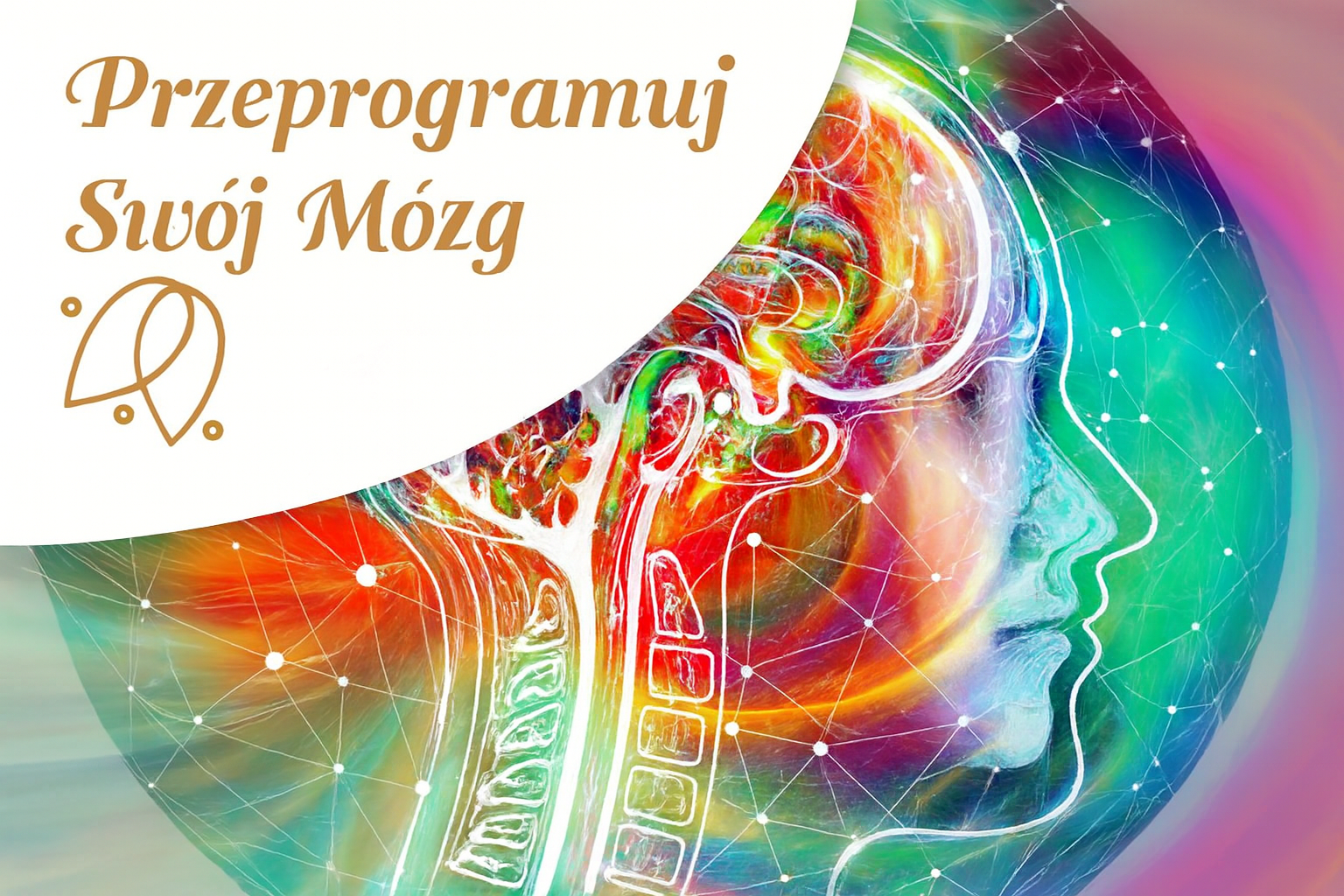 Wizualizacja zdrowego mózgu z połączeniami neuronowymi